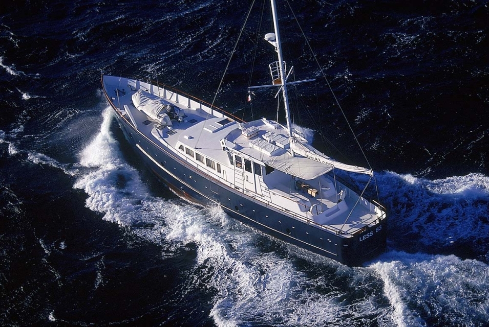 At sea